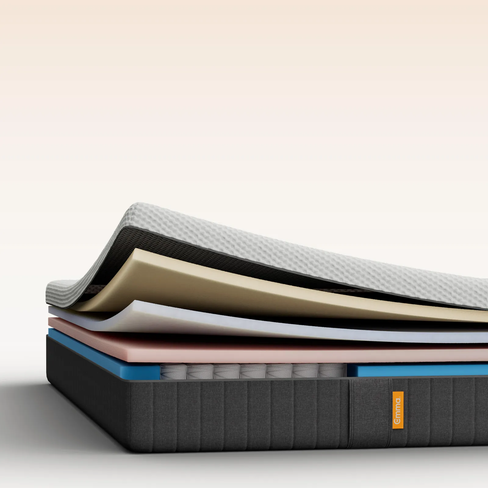 Calm bedroom featuring an Emma mattress designed for a comfortable nighttime environment