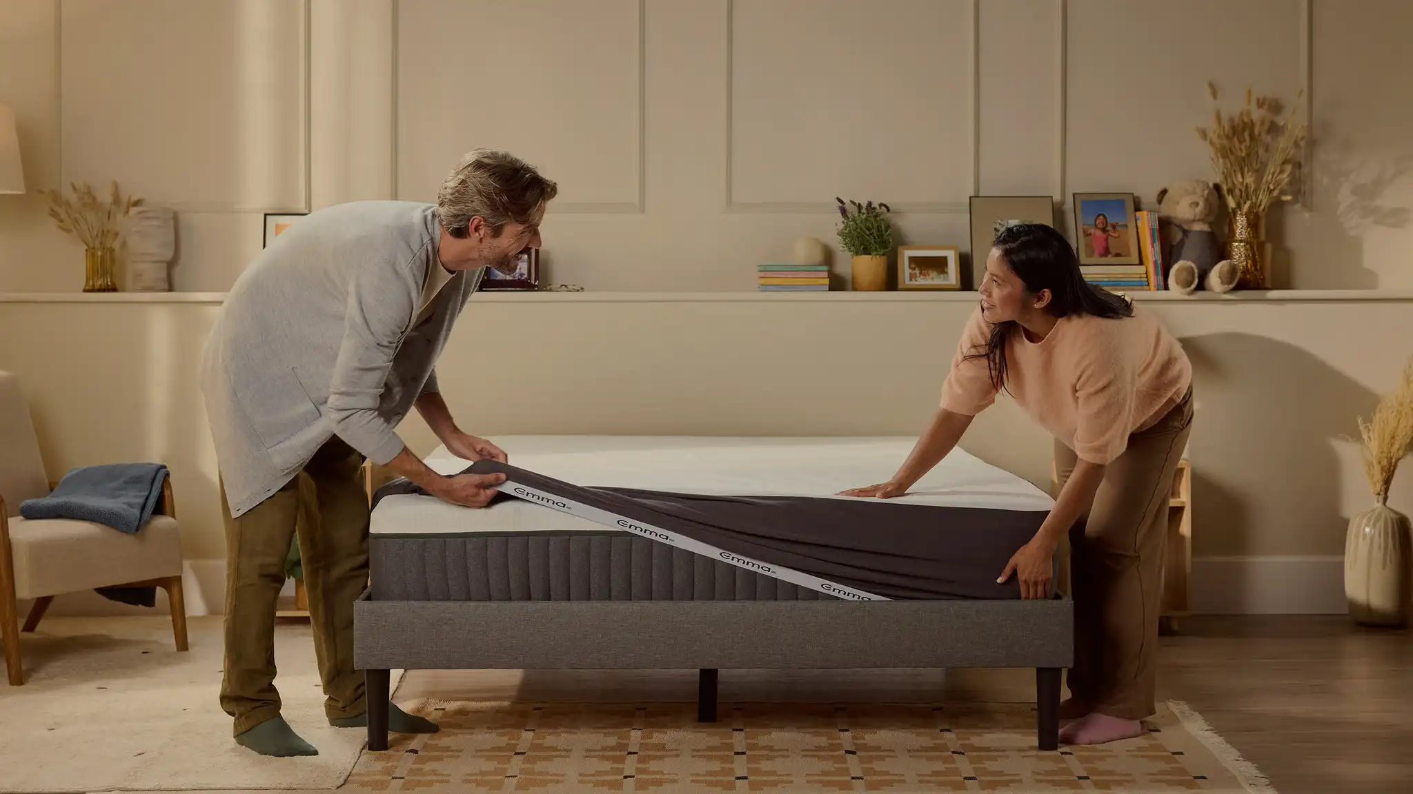 Emma mattress interior layers designed for balanced comfort, responsive support and breathable sleep